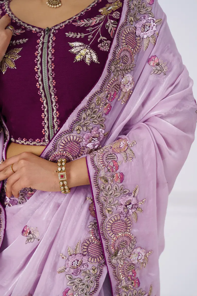 Kf 113 Mauve Pure Fendi  Silk Saree Wholesale Price In Surat
